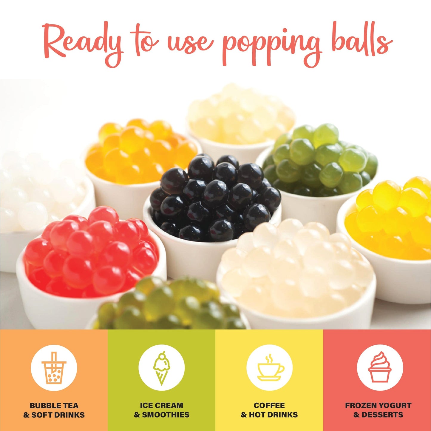 Popping Bursting Boba Juice Ball - Lychee Flavor