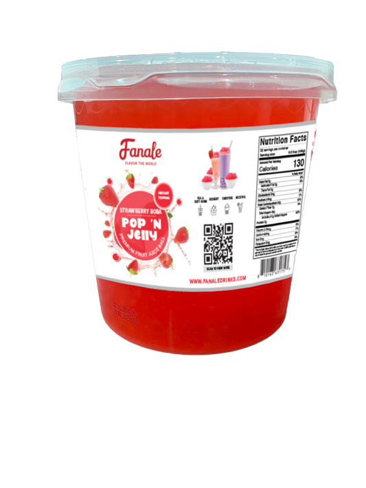 Pop ‘N Jelly Strawberry Boba (7.05lb/Bottle, 4 Bottles/cs)